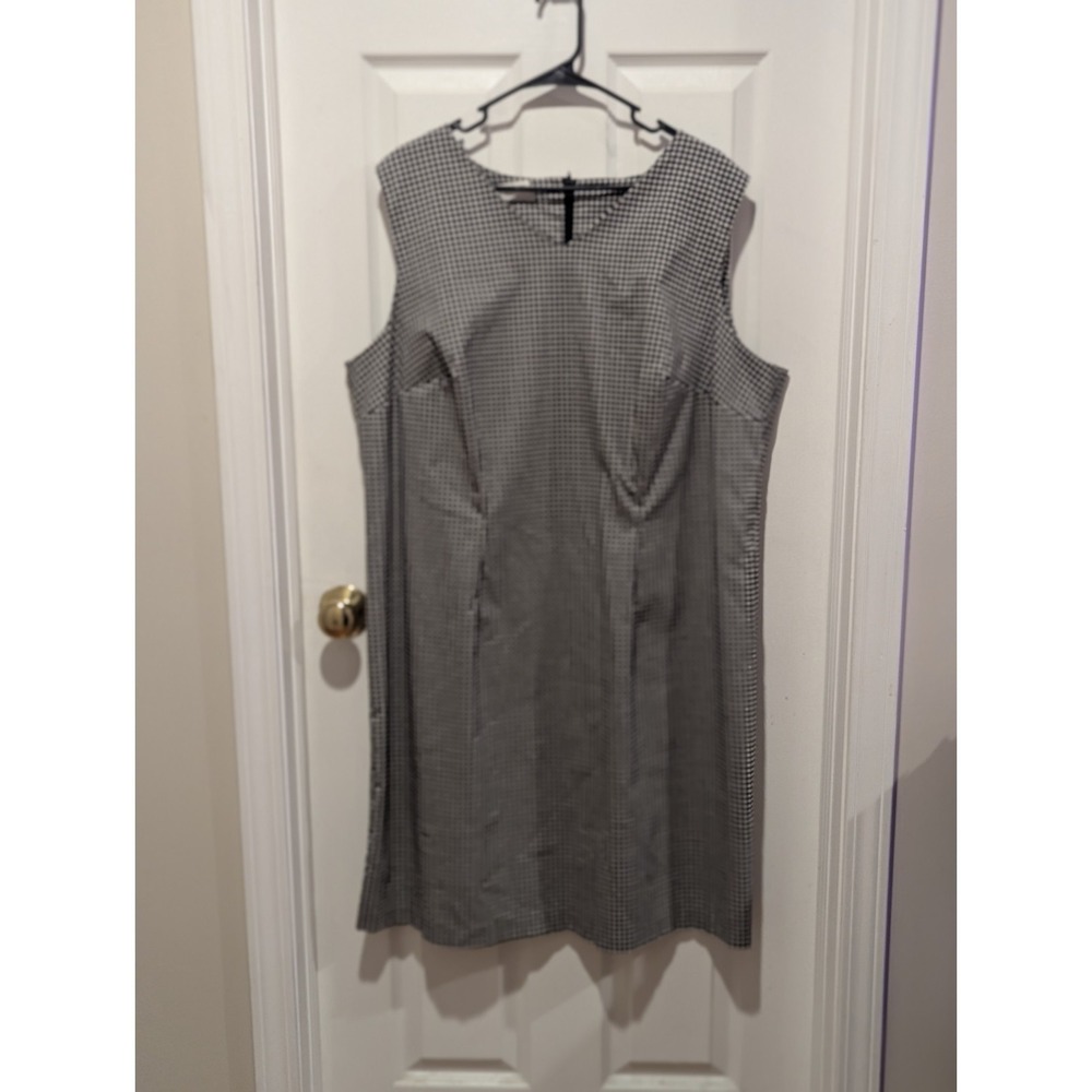 Dark Academia Gingham Shift Dress Plus Size 22 Quiet Luxury Preppy Old Money